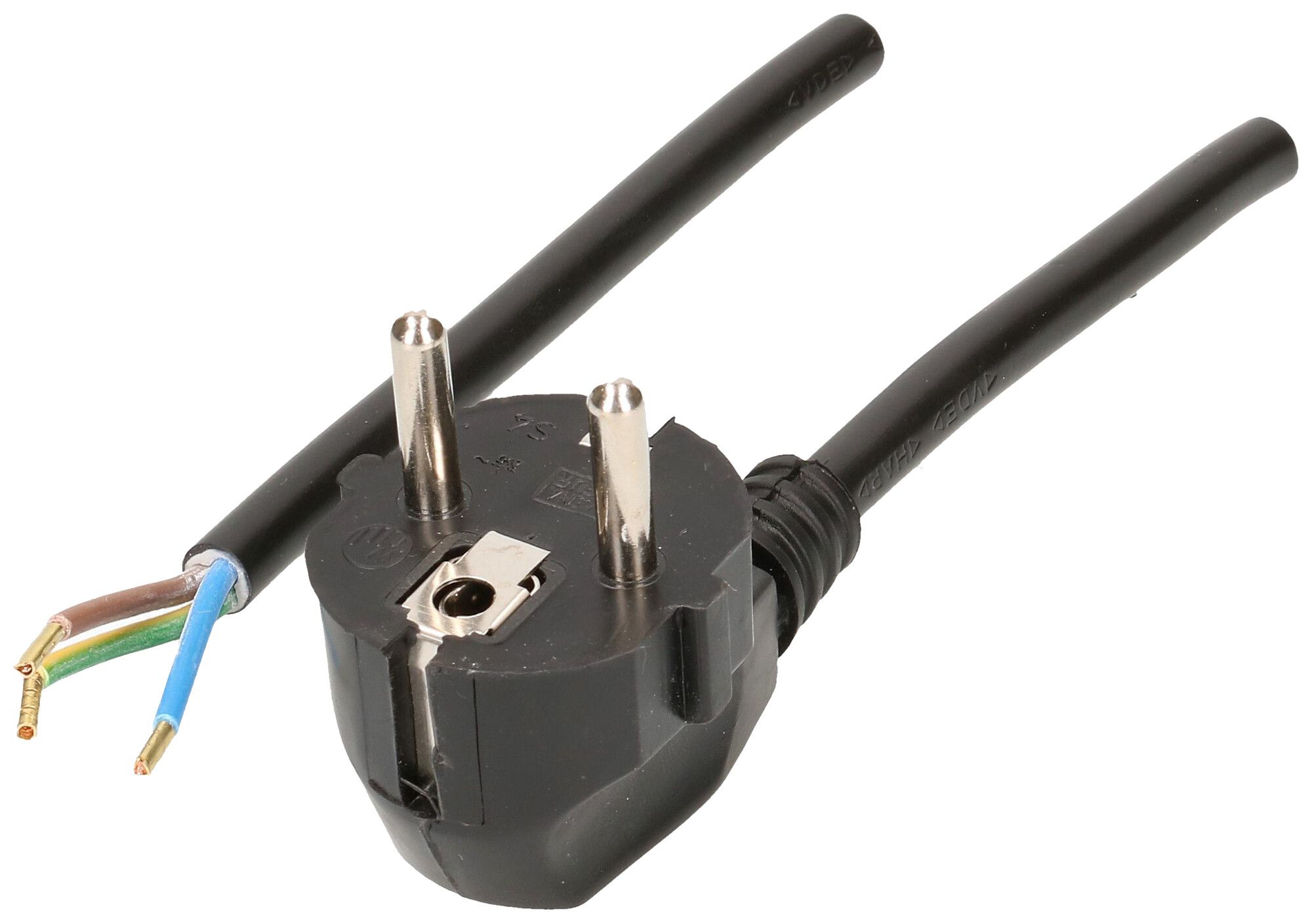 Anschlusskabel MAX HAURI PVC 16A 230V 3×1.5mm² Schuko/Aderendhülse 3m schwarz