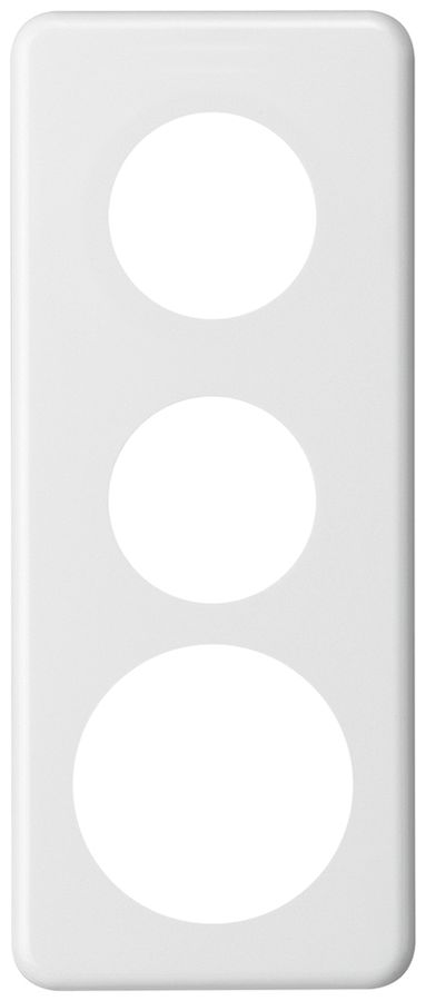 Placca di copertura basico 3×1 2×43mm +58mm bianco