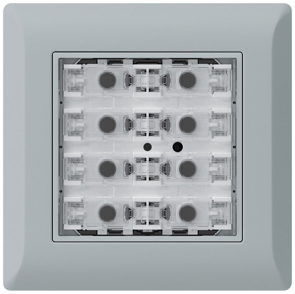 Poussoir KNX ENC KLI p.8×touches 8×points actionnables LED gris