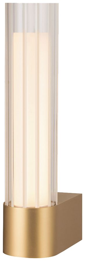 Applique LED SLV LYGANT single 8W 560lm 3000K IP44 326×75mm ottone