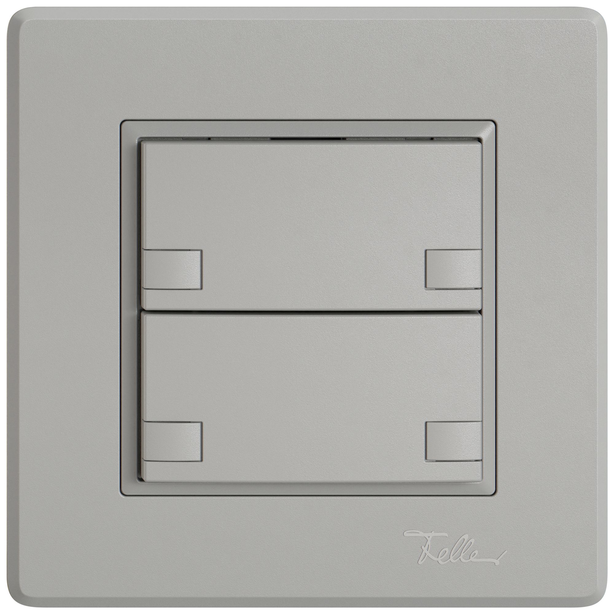 Poussoir universel ENC EDIZIO.liv UNI SNAPFIX® 12…48V s.LED 2× comm.2T grc