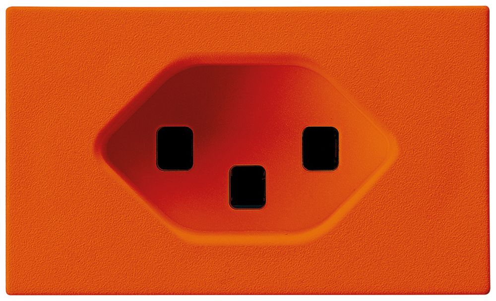 EB-Steckdose FLF Hager Typ 23 orange Schraubklemmen