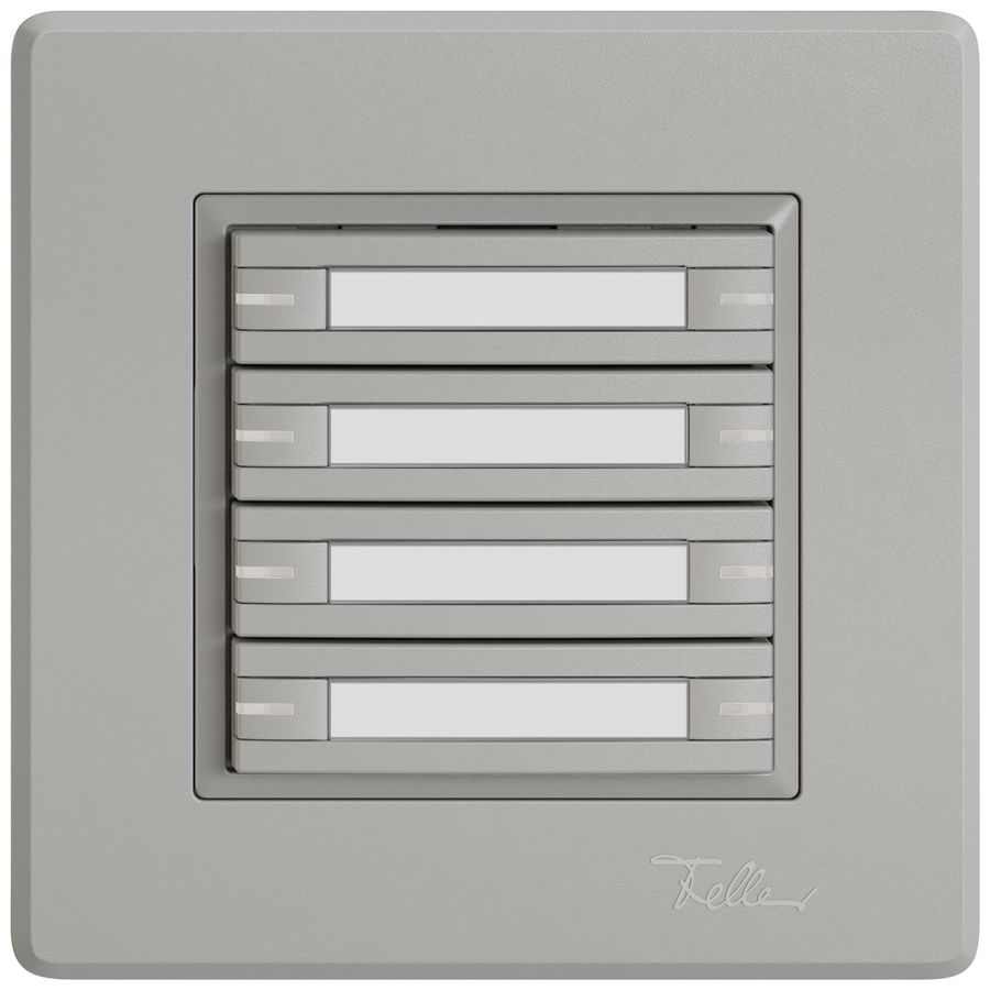 Poussoir KNX RGB ENC EDIZIO.liv SNAPFIX® capteur temp.RGB-LED étiqu.8×com.1T grc