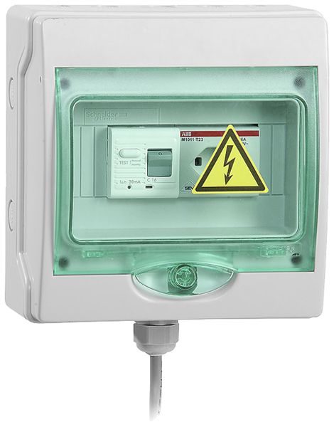Distributore attrezzato AP Weidmüller PVC AC NOTSTROMBOX TYPE 23