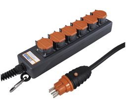 Presa multipla Steffen PROFESSIONAL 6×T15 5m nero