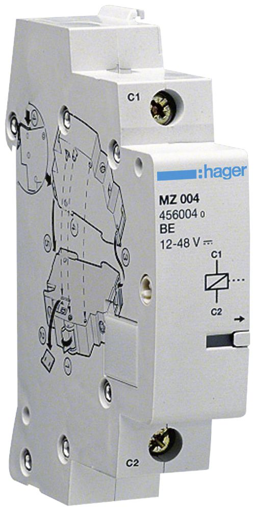 Déclencheur à émission de courant Hager 24…48VAC 12…48VDC p.disjoncteur, vis