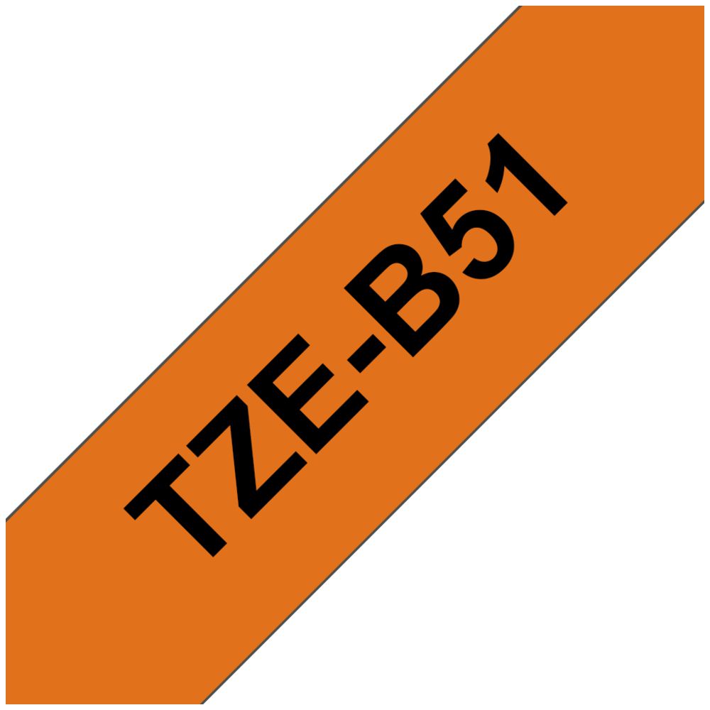 Cassette ruban TZe 24mm×5m orange fluorescent