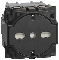 Steckdose Living Now Schuko/Italien 2 Module 16A einziehbarer Sockel schwarz