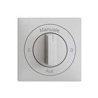 Kit front. 0-Manuale-0-Aut. EDIZIOdue grigio chiaro, 60×60mm per interr.rot