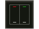 Pulsante KNX RGBW INC MDT BE-GTL20S.01S 2t/4a vetro nero "neutrale"