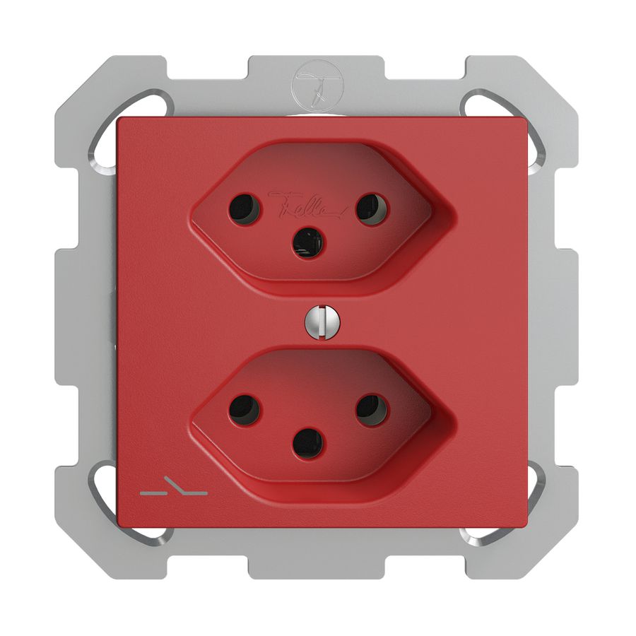UP-Steckdose EDIZIOdue 2×T13 1×S berry mit Shutter