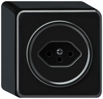 AP-Steckdose origin 1×Typ 13 10A 230V 88×88×54mm schwarz