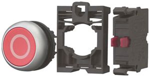 Poussoir Eaton RMQ-Titan M22-D-R-X0-K01 1NC rouge marquage "O"