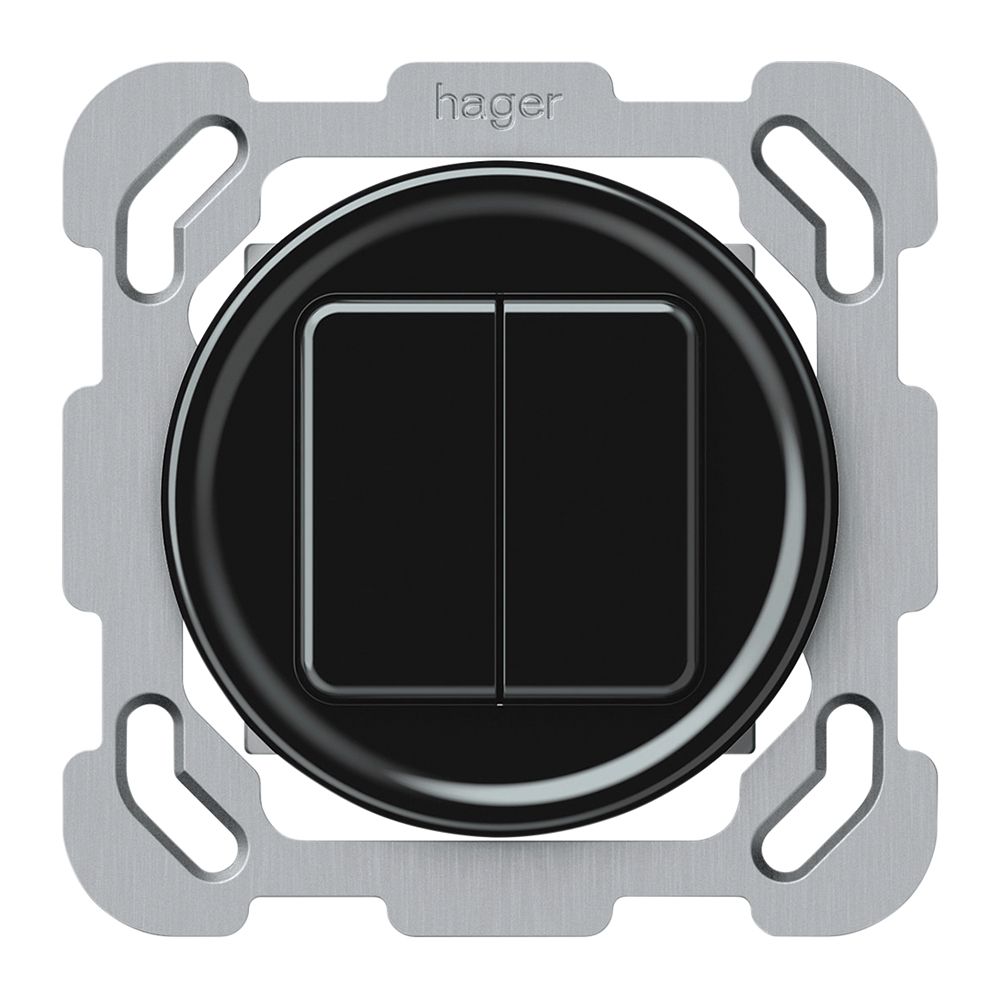 UP-Taster KNX origin 2×Tasten schwarz