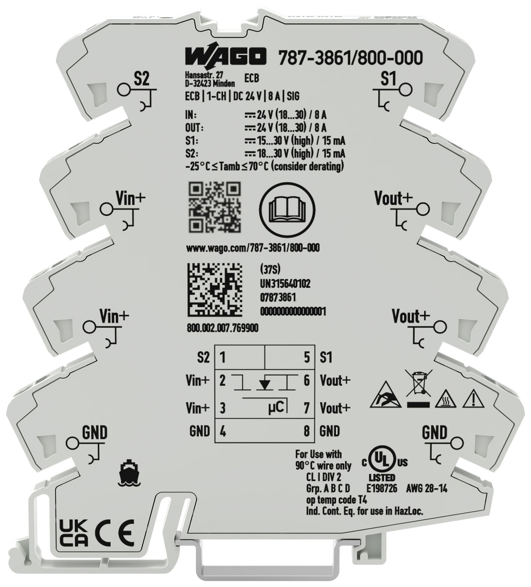 Elektronischer Schutzschalter WAGO 8A