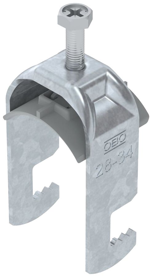 Fixation rapide BET 2056 pied à F mat.synthétique 28…34mm 1×câble acier Zn-ch-im