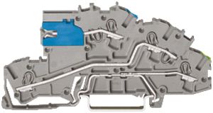 Borne à étage d'instalat.WAGO 2.5mm² NT/L/PE gris