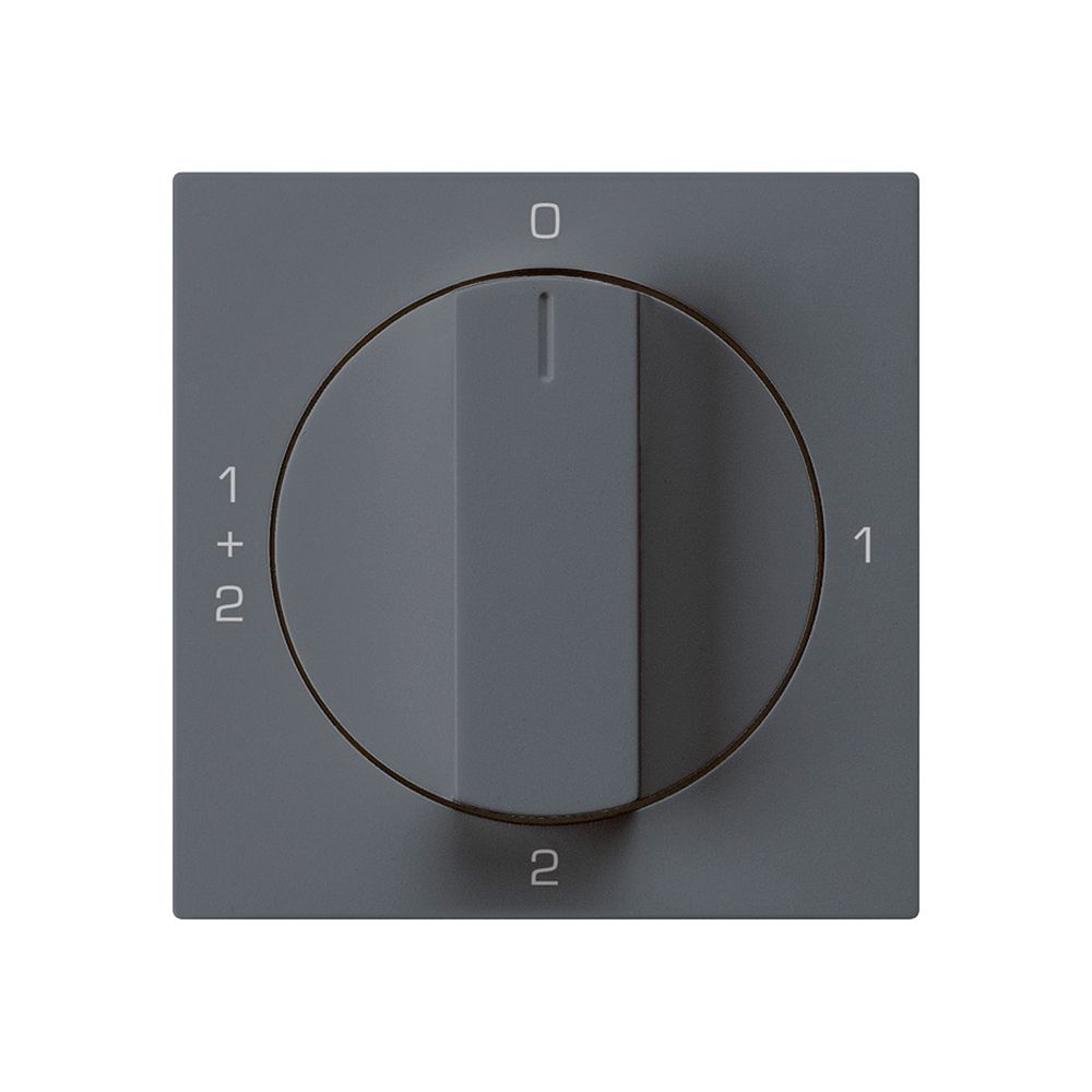 Frontset für Drehschalter S1 anthrazit 60×60mm kallysto 0-1-1+2-2