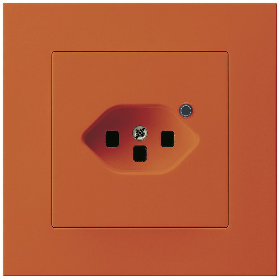 UP-Steckdose Hager KPR, 1×T23, beleuchtet, 16A 250V, orange