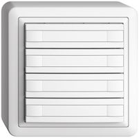 AP-Taster KNX 4-fach EDIZIOdue weiss RGB ohne LED mit Papiereinlage