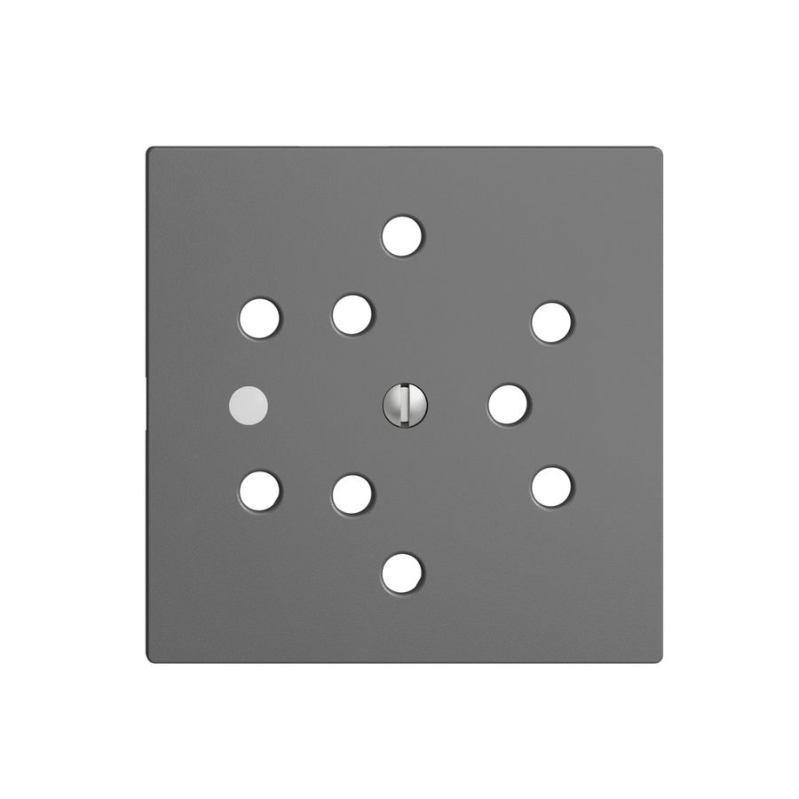 Frontset EDIZIOdue dunkelgrau 60×60mm 3×T12 mit Linse