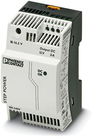 Alimentation à découpage Phoenix Contact 12VDC3A, 1 phase