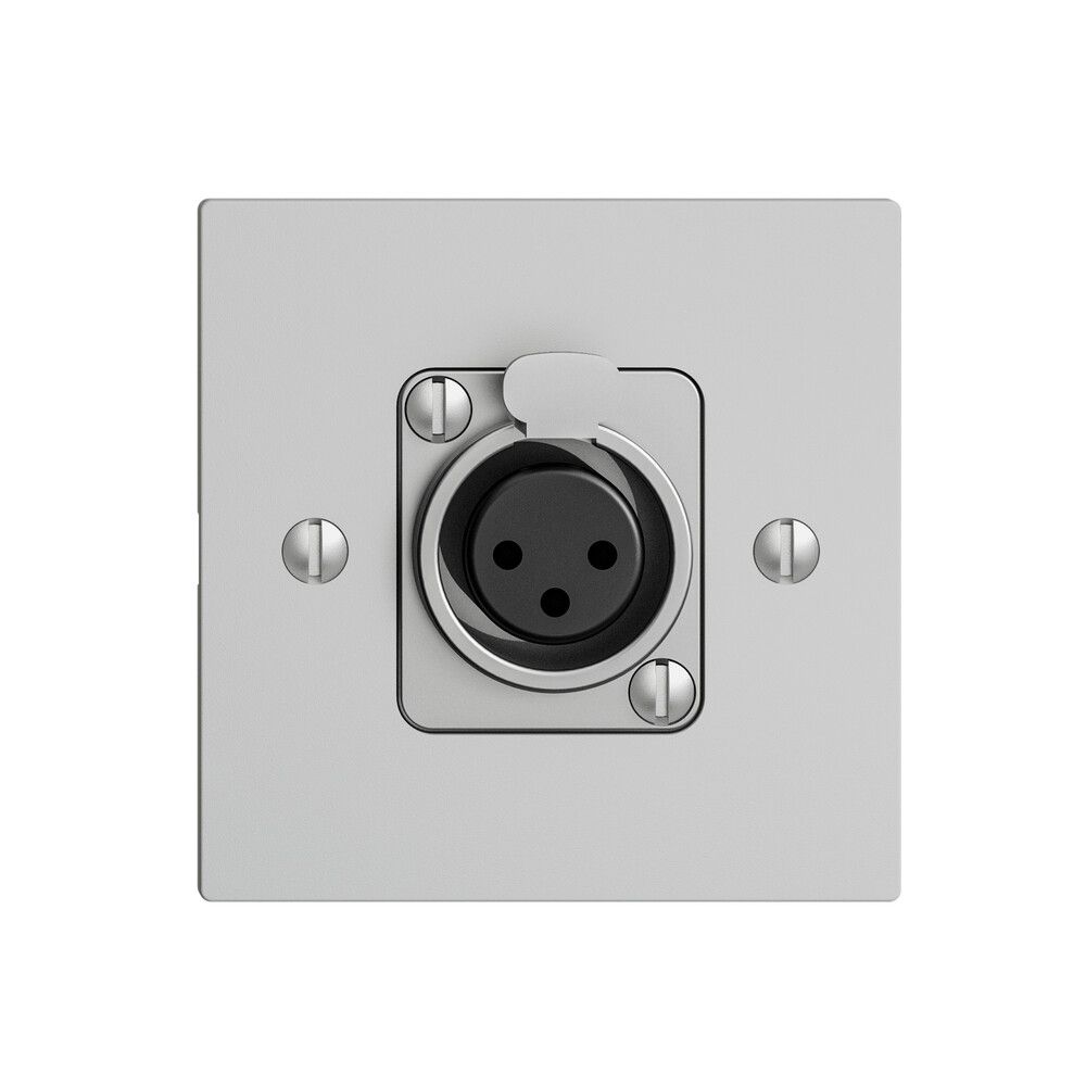 UP-Montageset EDIZIOdue für XLR hellgrau