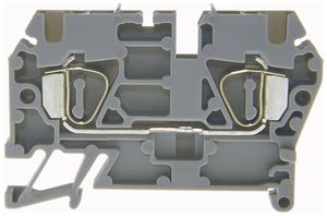 Durchgangs-Reihenklemme Woertz 0.2…2.5mm² 20A 600V Federzugansch.2×1 TH35 grau