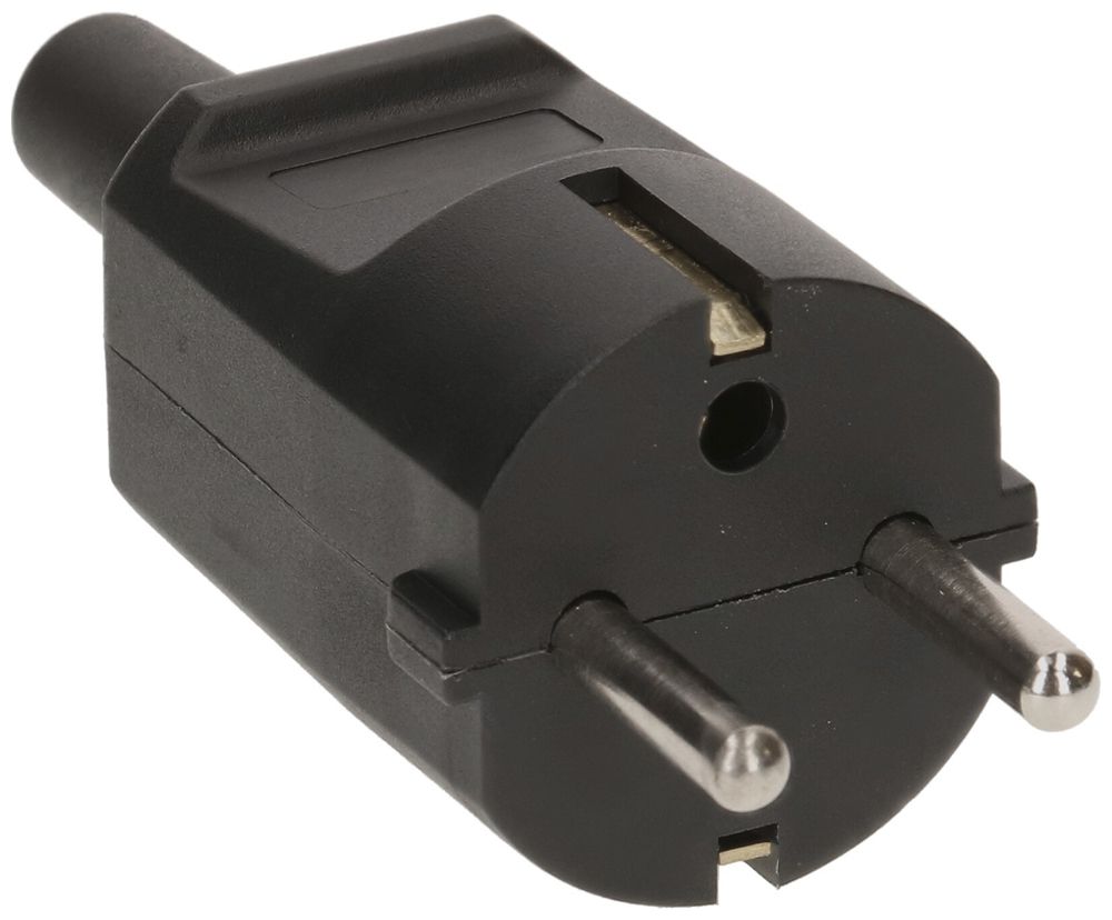 Stecker Schuko MAX HAURI L+N+PE 16A 250V 0.75…1.5mm² schwarz