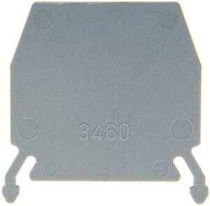 Placca d'estremita DIN35 grigio per 38400