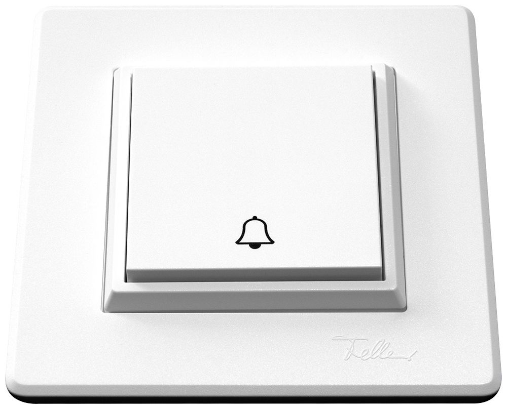 Poussoir RF AP ALADIN EnOcean EDIZIO.liv 1C/1T "cloche" sans piles blanc