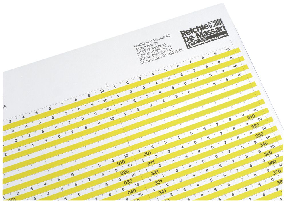 Bezeichnungsstreifen R&M VS Modular 1…600 orange