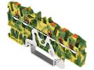 Borne de terre joignable WAGO TOPJOB S 1.5mm² Push-in 5×1 TH35 vert-jaune