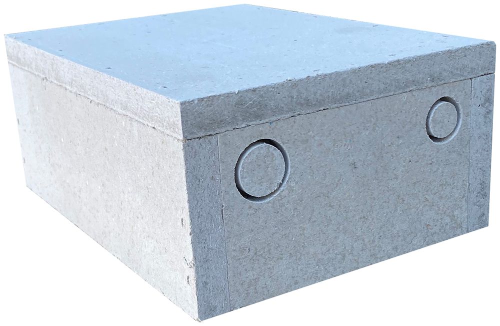 EB-Gehäuse Fire-Stop-Box, Gipsfaserplatte, 220×160×90mm, EI30, grau