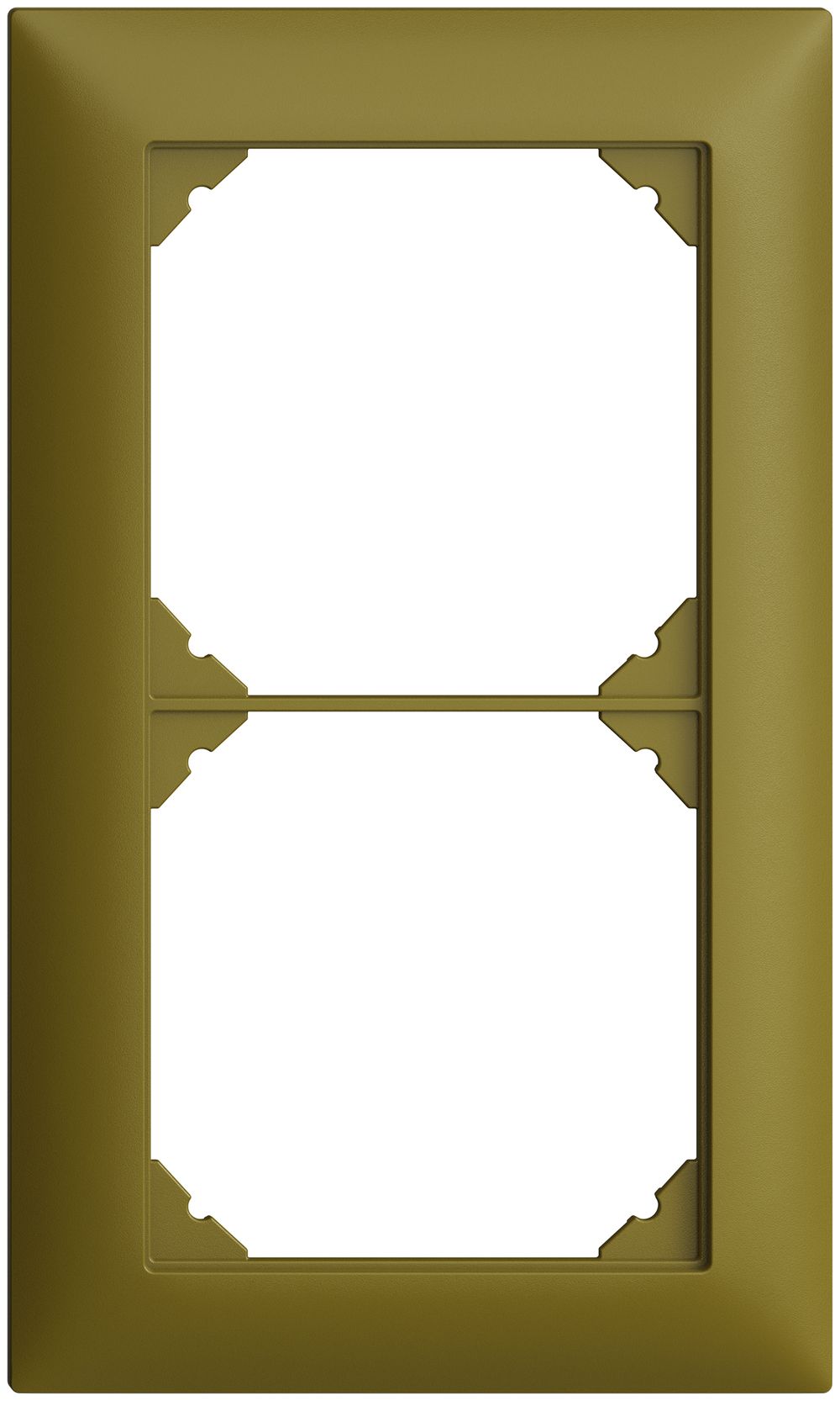 Cadre de recouvrement EDIZIOdue 1×2 olive