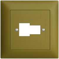 Frontset EDIZIOdue olive 88×88mm 1×TT 1×RJ45