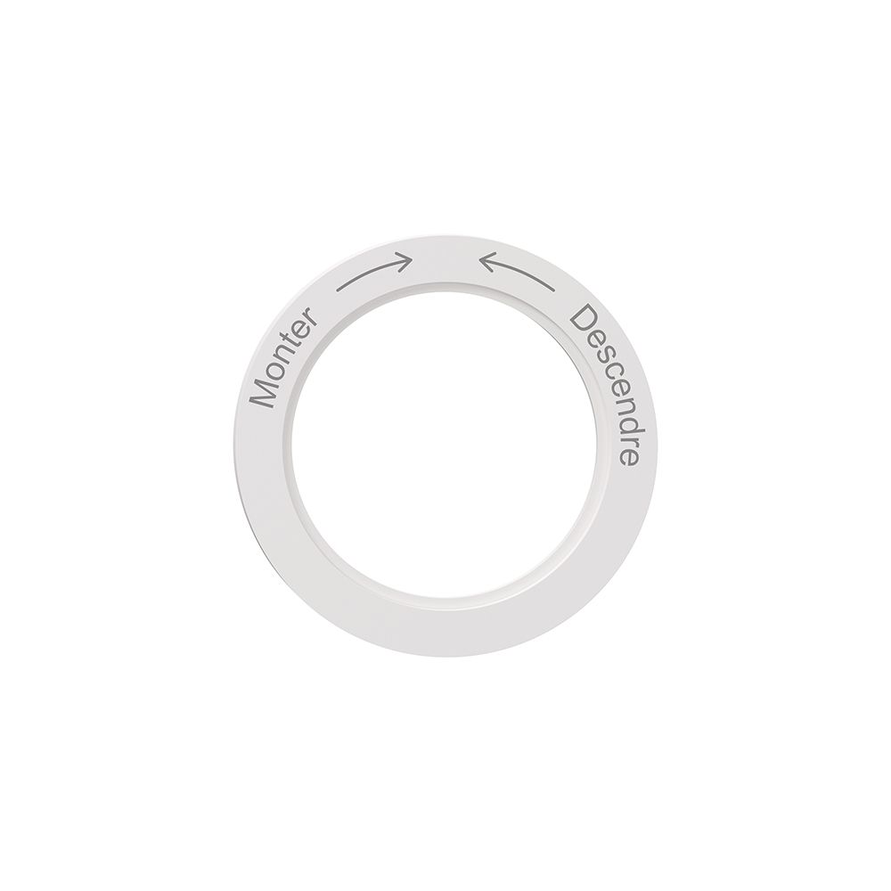 Kennscheibe NEVO, f.Drehschalter, Monter-> <-Descendre, weiss