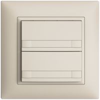 Poussoir ENC KNX 2× EDIZIOdue colore crema RGB sans LED avec insert papier