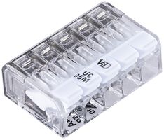 Morsetto connessione Steffen mini 5 punti serraggio 0.2…2.5mm² leve tr 100 pezzi