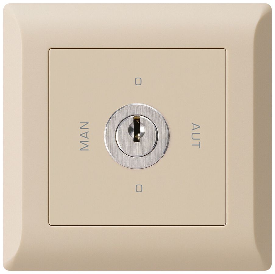 UP-Drehschalter 0-Man-0-Aut. kallysto.line 2/1L beige mit Schloss
