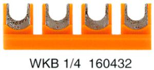 Querverbinder Weidmüller WKB 1/4 gesteckt 4L Raster 8mm isoliert orange