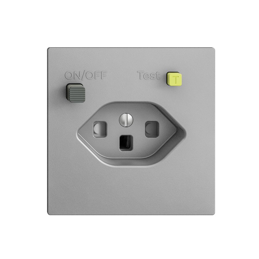 Prise ENC EDIZIOdue T23 FI 30mA F, shutter, silver