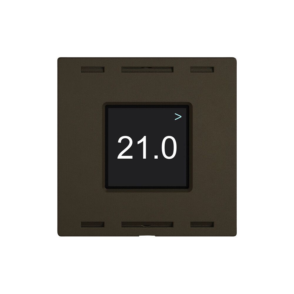 Raumtemperatursensor EDIZIO.liv Wiser SNAPFIX® CO2 230V 5…30°C umbra