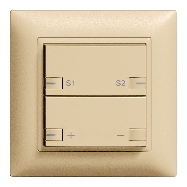 Poussoir ENC ZEP dimmer-scène 1c/2t avec LED EDIZIOdue sand