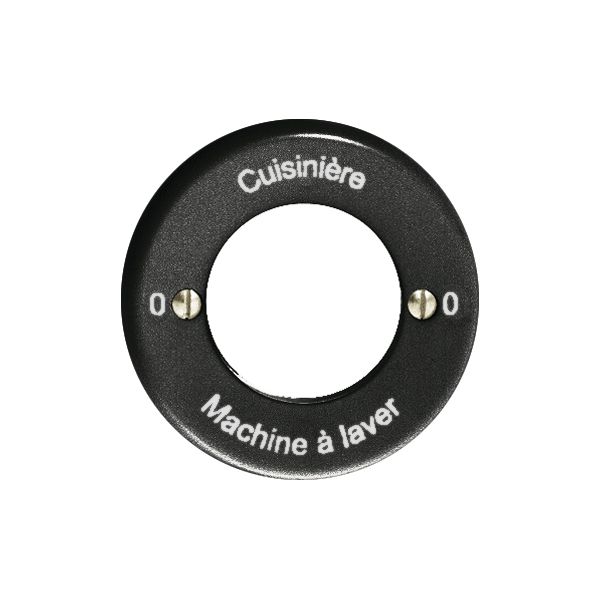 Frontset 0-Cuisinière-0-Machin à laver für Schlüsselsch. schwarz