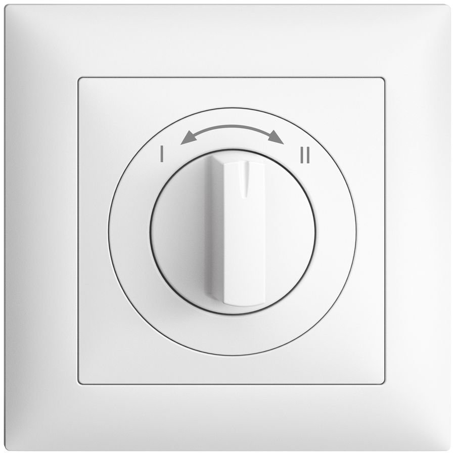 Kit frontal EDIZIOdue I<->II blanc 88×88mm pour contact pivotant