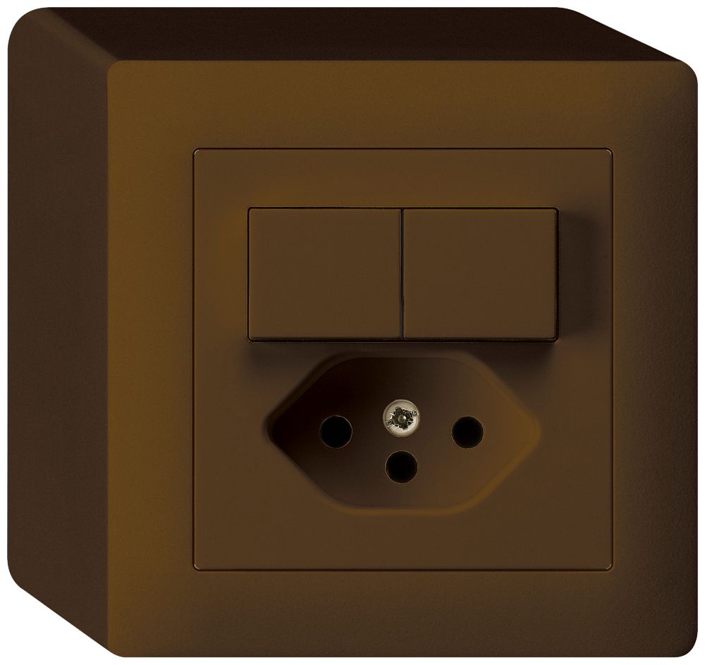 Combinazione AP 2×AR/1L+T13 marrone kallysto