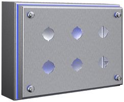 Aufbaugehäuse Rittal HD 1686.600 6×Ausschnitt 22.5mmØ 160×220×90mm Ed-St