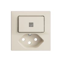 Frontset 60×60mm EDIZIOdue crema, T13 mit Linse für Kleinkombi