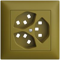 UP-Frontset EDIZIOdue olive 88×88mm 3×T23